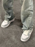 安踏（ANTA）男鞋板鞋子男2025夏季新款皮面防潑水耐磨休閑鞋輕便潮流小白鞋男 微熏灰/魚肚白 42 曬單實拍圖