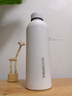 大容量304不銹鋼保溫杯高顏值運動水杯男便攜ins簡約杯子520ml 冰巖白+貓貼紙+清潔刷 520ml 曬單實拍圖