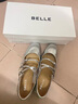 百麗（Belle）周雨彤同款珍妮女孩瑪麗珍鞋女商場款法式單鞋BR404AQ5 【周雨彤同款】銀色 37 (235mm) 曬單實拍圖
