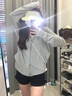貞喜氣冰絲連帽防曬衣戶外防曬服女款寬松夏季2025新款開衫春夏薄款外套 灰色 S （75-90斤） 曬單實拍圖