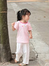 歐姆熊女童短袖t恤夏款2025新款夏季薄款女寶寶T兒童裝半袖夏裝涼感上衣 粉紅色 薄款 110 CM 曬單實(shí)拍圖