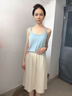 簡云莫代爾短睡裙女性感半身裙薄款冰絲涼感白色屁簾內(nèi)搭防走光襯裙夏 曬單實拍圖