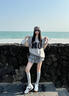 PIPH真皮德訓(xùn)鞋女2025夏季新款厚底內(nèi)增高女鞋百搭輕便軟底運動休閑鞋 米黑 36 曬單實拍圖