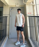 JEEP吉普運動背心男戶外美式休閑2025夏新款寬松無袖純色寬松健身t恤 本白 M 曬單實拍圖