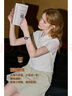 庫(kù)恩瑪維（KUHNMARVIN）甜美少女童謠風(fēng)短袖T恤女2025夏季新款休閑翻領(lǐng)短款上衣K33733 米白色 M 曬單實(shí)拍圖