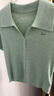Olrain歐芮兒綠色POLO領(lǐng)簡(jiǎn)約通勤毛針織套頭衫夏季2025新款女上衣 綠色 L 曬單實(shí)拍圖