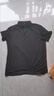 皮爾卡丹（pierre cardin）男士翻領(lǐng)短袖T恤桑蠶絲大碼純色半袖T中青年T恤衫男易穿搭 黑色 185/100A 建議170-190斤 曬單實(shí)拍圖