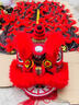 風(fēng)雷動-紅色成人3號雙人全套舞獅道具標(biāo)準(zhǔn)南獅醒獅高檔表演澳洲羊毛獅子頭道具舞獅子套裝舞獅子 曬單實(shí)拍圖
