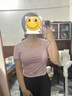 范思藍恩方領修身顯瘦T恤女2024夏裝新款簡約正肩自帶胸墊白色t恤 芭蕾粉 XS 曬單實拍圖