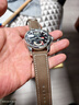 老皮匠適用真力利時(shí)PILOT飛行員系列表帶大飛瘋馬皮男士復古牛皮表帶 深棕白線(xiàn)-鋼色扣 23mm 曬單實(shí)拍圖