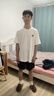 阿迪達(dá)斯（adidas）男裝運(yùn)動(dòng)套裝 2025夏上新款舒適透氣寬松短袖T恤五分褲短褲兩件套 白/基礎(chǔ)款短袖+五分褲 2XL【185-190cm/190-200斤】 曬單實(shí)拍圖