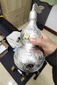 Pritea999純銀葫蘆酒壺純手工實用銀酒壺24k金酒葫蘆福祿足銀酒瓶 小號 福壽銀酒壺 384g 500ml 曬單實拍圖