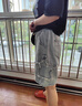 AXDC特大碼夏季美式高街五角星牛仔短褲港風(fēng)寬松五分褲大褲衩外穿顯瘦 SS-8XL-DK1513藍色 XL 曬單實(shí)拍圖