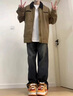 卡圖弛美式復(fù)古cleanfit工裝外套男早秋季高級(jí)感痞帥寬松教練夾克衫上衣 卡其色 XL 曬單實(shí)拍圖