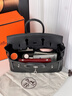 匠心手工坊birkin25內(nèi)膽包適用于愛(ài)馬仕鉑金包撐收納內(nèi)襯改造配件 黑色【birkin25】?jī)?nèi)膽 曬單實(shí)拍圖