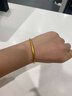 中國黃金（CHINA GOLD）黃金手鐲女足金古法素圈金鐲子結婚首飾教師節實(shí)用生日禮物送女友 【實(shí)心定制款2-3天發(fā)貨】58圈號 約20.5g 曬單實(shí)拍圖