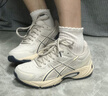 亞瑟士ASICS運動(dòng)休閑鞋男鞋女鞋復古老爹鞋時(shí)尚慢跑鞋 GEL-170TR 煙灰色/象牙色 40 曬單實(shí)拍圖