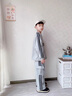 G.DUCKKIDS男童秋裝套裝2025新款中大兒童春秋款衛(wèi)衣運(yùn)動(dòng)服男孩加絨套裝潮 灰色 160 cm 曬單實(shí)拍圖