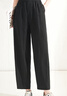 賽斯特女裝25新款夏季褲子 休閑長褲 K119 黑色 均碼 170/78A BL(120斤-130斤） 曬單實(shí)拍圖