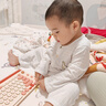 乖奇熊夏季薄款寶寶連體衣長(zhǎng)袖空調(diào)服透氣居家服嬰幼兒哈衣爬爬服 曬單實(shí)拍圖
