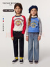 Teenie Weenie Kids小熊童裝24秋冬男女童圓領(lǐng)套頭刺繡加絨衛(wèi)衣 灰色 130cm 曬單實(shí)拍圖