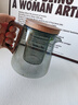 炫野玻璃茶壺泡茶家用耐高溫單壺過濾泡茶神器辦公室泡花茶壺功夫茶具 煙灰木茗壺 450ml 曬單實拍圖