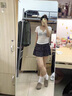 衣然呈品甜美高腰碎花半身裙女夏季2025款黑色韓系蛋糕裙防走光a字短裙女 黑色 M 【建議90-110斤】 曬單實(shí)拍圖
