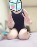偽娘死庫水泳衣日系泳裝男娘變裝專用學(xué)生扮演女裝連體性感大碼 藏青色死庫水【胸墊可拆卸】 XL【重130左右高170左右xnn】 曬單實拍圖