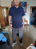 羅蒙（ROMON）短袖T恤男POLO衫半袖翻領(lǐng)上衣夏季冰絲商務(wù)保羅衫 藏青  2XL 曬單實拍圖
