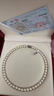 ECK9-10-11mm正圓強光白色天然淡水珍珠項鏈送媽媽 白色天然強光 8-9mm45cm 曬單實(shí)拍圖