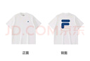 FILA FUSION斐樂潮牌女裝情侶款針織短袖衫2025春新款涼感防曬寬松T恤 標(biāo)準(zhǔn)白-WT L （175/96A/L） 曬單實(shí)拍圖