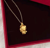 中國黃金（CHINA GOLD）超人豬黃金項鏈男女款小金豬3D硬金吊墜足金生肖本命年禮物送女友 超人豬吊墜【配S925鏈】約1.8g 曬單實拍圖