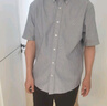 哈吉斯（HAZZYS）男裝 2025夏季休閑小狗Logo牛津紡寬松短袖襯衫男ATCZK1CBX99 曬單實(shí)拍圖