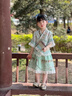 女童傣族夏季連衣裙兒童民族風(fēng)公主裙小女孩漢服傣族服裝2025新款 【DZ8802】女款-綠色六件套 120 cm 曬單實(shí)拍圖
