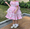 哈羅小黃鴨（G.DUCKKIDS）洛麗塔女童公主裙夏季連衣裙兒童服裝夏裝套裝裙子女孩美樂(lè)蒂衣服 短袖彩球美樂(lè)蒂洛麗塔公主裙單裙 100 cm 曬單實(shí)拍圖