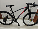千里達(dá)（TRINX） X7鋁合金山地車(chē)自行車(chē)禧瑪諾22速線(xiàn)控氣叉油剎成人男女單車(chē) X7 ELITE啞黑藍(lán)紅 -筒軸 27.5*16英寸 曬單實(shí)拍圖