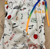 NASA LIKE官方滿(mǎn)印涂鴉短褲男夏季休閑五分褲沙灘大褲衩男士運動(dòng)透氣棉褲子 白色 +黑色 3XL （推薦155-175斤） 曬單實(shí)拍圖