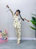兒童睡衣夏季哪吒云朵棉薄款短袖三件套母女親子家居服中大童套裝 30205三件套【短袖+長褲+短褲】 110 【童10碼】身高105-115CM 曬單實拍圖