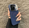 康思琦新款小眾鏡頭翻蓋支架適用蘋(píng)果16promax手機殼iPhone15pro磨砂硅膠14/13防摔保護套高級感超薄磁吸 【藍色】閃電磁吸+鏡框支架 iPhone 14 Pro 曬單實(shí)拍圖