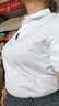 李寧polo衫套裝女夏季款休閑跑步羽毛球服吸濕透氣健身大碼寬松運動(dòng)服 標準白/黑(棉質(zhì)款+收口休閑褲) M (尺碼偏大建議選購小一碼) 曬單實(shí)拍圖