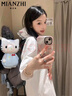 棉致美式純棉刺繡短袖t恤女2025夏季潮流百搭寬松五分袖休閑體恤上衣 2819白色【高品質(zhì)22.5】 M 80-110斤 曬單實(shí)拍圖