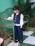G.DUCKKIDS小黃鴨童裝女童秋裝套裝新款兒童衣服女孩牛仔馬甲娃娃衫三件套潮 圖片色 90 建議80-90cm1歲半-2歲 曬單實(shí)拍圖
