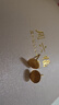 周六福（ZLF）七夕禮物  黃金耳飾女款5G金福字福牌國潮經(jīng)典亮面工藝耳釘 計(jì)價(jià) 1.36g 曬單實(shí)拍圖