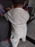 G.DUCKKIDS小黃鴨童裝男童套裝夏季2025兒童衣服寶寶潮酷太空人短袖兩件套潮 太空人套裝 米白色geioqgg 90 建議1~2歲【 80-90cm】 曬單實拍圖