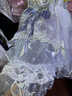 白葵曼女童公主裙兒童裙子走秀寶寶生日禮服lolita時(shí)尚蓬蓬連衣裙 藍(lán)色裙子加蝴蝶結(jié) 140 曬單實(shí)拍圖
