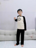 G.DUCKKIDS莫代爾男童睡衣春秋款2025新款兒童長(zhǎng)袖家居服洋氣大童男孩空調(diào)服 248009黑白笑臉 160 cm 曬單實(shí)拍圖