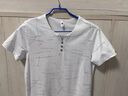 皮爾卡丹（pierre cardin）男士個性V領(lǐng)短袖t恤夏季韓版潮流修身打底衫男不規(guī)則碎花體恤小衫 紫色 XL 175 曬單實拍圖