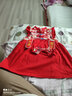優(yōu)奇嬰兒衣服連衣裙夏季女寶寶周歲禮服百歲百天衣服宴禮紅色喜慶裙子 曬單實拍圖