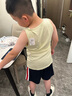 頂瓜瓜兒童背心純棉男童背心內(nèi)穿打底上衣全棉男孩小背心百搭 白色 160  曬單實(shí)拍圖