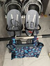 安貝嬰雙胞胎嬰兒推車(chē)遛娃神器0-6歲折疊可坐可躺兒童玩具生日兒童禮物 高級灰+折疊+餐盤(pán)+可平躺+遮陽(yáng)簾 曬單實(shí)拍圖